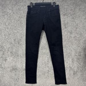 Empyre Recoil Jeans 28 Black Low Rise Skinny Stretch Dark Denim Sleek Streetwea